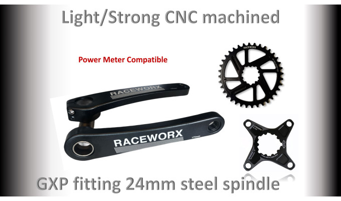 CRANK SET Mountain Bike 170mm,  24mm Spindle