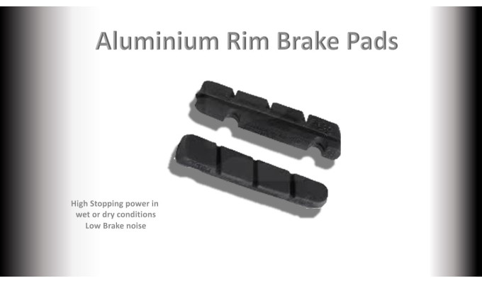 BRAKE SHOES - Road Aluminium Rim Set (Pads only - No body)