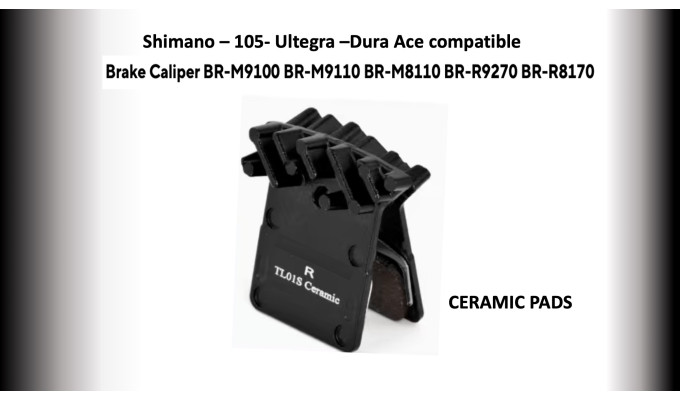 BRAKES PADS - CERAMIC Road with Cooling Pad (Shimano - 105 -Ultegra - Dura Ace)