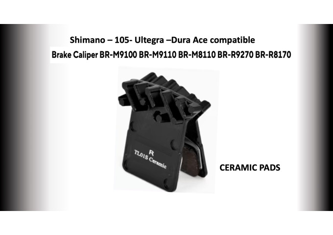 BRAKES PADS - CERAMIC Road with Cooling Pad (Shimano - 105 -Ultegra - Dura Ace)