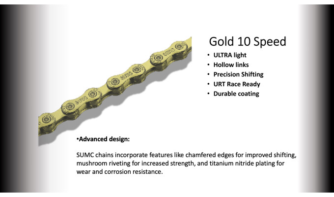 10s CHAIN SUMC  116 LINKS (SX10) Gold