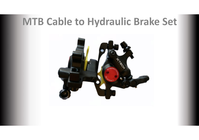 BRAKE C MTB Cable to Hydraulic Brake Set - (Post Mount)