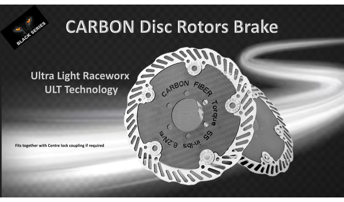 BRAKE Disc Brake Rotor - 140mm - 6 Bolt Carbon Centre